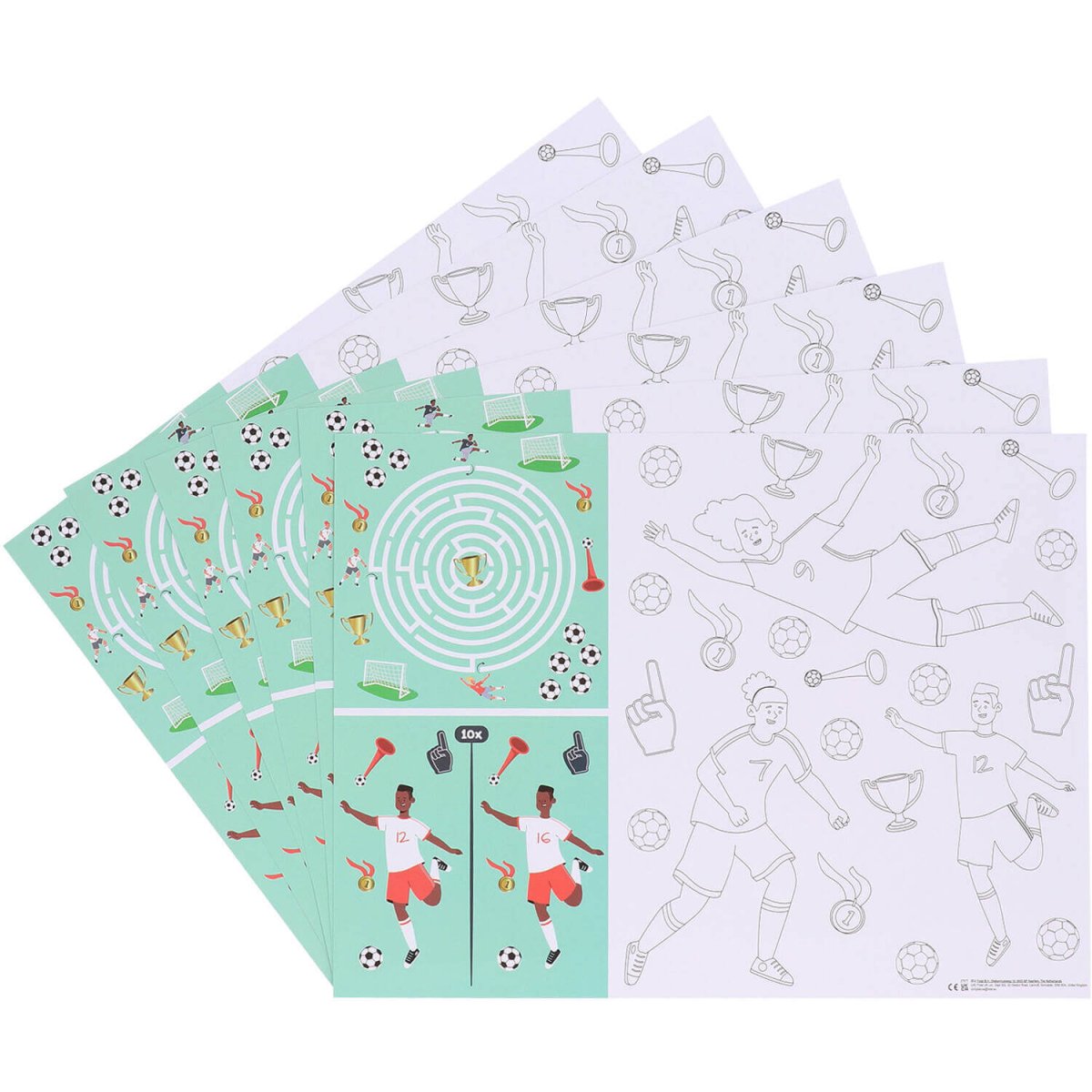 Lot de 6 sets de table Foot à colorier – Image 2