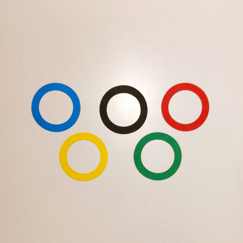 Lot de 50 confettis Anneaux olympiques – Image 3